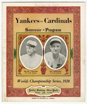1928 World Series Program – St. Louis Cardinals at New York Yankees 